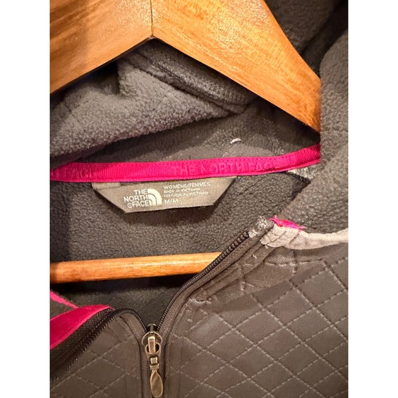 The North Face Women's Agave Hybrid Quilted Full Zip Hoodie Jacket Gray M - Picture 3 of 4